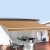 Instahut Motorised Retractable Folding Arm Awning 2.5Mx2M, UV-Resistant Beige Polyester, Remote Control, Aluminium Frame
