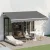 Instahut Motorised Retractable Awning 3.5x2.5m - Grey, UV & Water-Resistant, Remote Control, Aluminium Frame