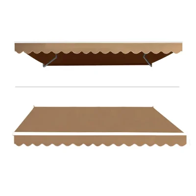 Instahut Motorised Retractable Awning, 4x2.5M, Beige, Aluminium Frame, UV-Resistant Polyester, Remote & Manual Control