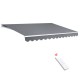 Instahut 4x3m Motorised Retractable Awning - Pearl Grey, UV-Resistant Polyester, Aluminium Frame, Remote Control