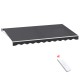 Instahut 4.5Mx2.5M Motorised Retractable Folding Arm Awning, Grey - UV & Water Resistant, Remote Controlled Sunshade