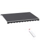 Instahut Motorised Retractable Folding Arm Awning, 4.5x3M Grey - UV-Resistant Polyester, Remote Control, Aluminium Frame