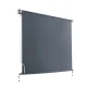 Instahut Outdoor Blinds Blackout Roll Down Awning 2.1x2.5M Grey – UV & Tear Resistant, Easy Install, 1-Year Warranty