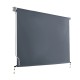 Instahut Outdoor Blinds Blackout Roll Down Awning, 2.7x2.5M Grey - UV Resistant, Aluminium Frame, Easy Install Shade