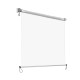 Instahut Outdoor Transparent Roll Down Awning - 1.5x2.4M, UV-Resistant PVC, Aluminium Frame, Easy Install, Hand Crank