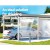 Instahut Outdoor Transparent Roll Down Awning - 1.5x2.4M, UV-Resistant PVC, Aluminium Frame, Easy Install, Hand Crank