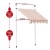 Instahut Retractable Pivot Arm Awning - 2x1.8M Beige/Brown, UV-Resistant Polyester, Adjustable Height, Steel Frame