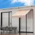 Instahut Retractable Pivot Arm Awning - 2x1.8M Beige/Brown, UV-Resistant Polyester, Adjustable Height, Steel Frame