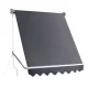 Instahut 1.8x2.1M Grey Retractable Pivot Arm Awning, UV-Resistant, Aluminium Frame, Easy Install Outdoor Blind