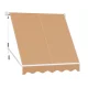 Instahut 2.1x2.1M Beige Retractable Pivot Arm Awning, UV & Tear Resistant, Polyester Shade, Aluminium Frame for Outdoors