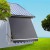 Instahut 2.4x2.1M Retractable Pivot Arm Awning - UV Resistant, Grey Polyester Fabric, Aluminium Frame, Easy Install