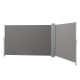 Instahut Side Awning Retractable Privacy Screen 1.8x6M Grey, UV Resistant Polyester, Steel Frame, Outdoor Shade