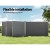Instahut 2x6M Grey Retractable Side Awning - UV-Resistant Polyester, Steel Frame, Auto Roll-Back, Outdoor Privacy Screen
