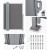 Instahut 2x6M Grey Retractable Side Awning - UV-Resistant Polyester, Steel Frame, Auto Roll-Back, Outdoor Privacy Screen