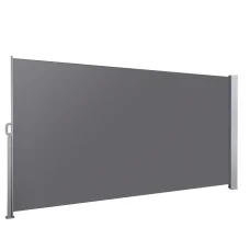 Instahut 1.4x3M Retractable Side Awning Sun Shade - UV & Tear Resistant Polyester, Steel Frame, Easy Installation, Grey