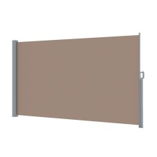 Instahut 1.8x3M Brown Side Awning - UV Resistant, Retractable Outdoor Sun Shade with Steel Frame for Patios & Balconies