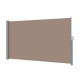 Instahut 1.8x3M Brown Side Awning - UV Resistant, Retractable Outdoor Sun Shade with Steel Frame for Patios & Balconies