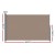 Instahut 1.8x3M Brown Side Awning - UV Resistant, Retractable Outdoor Sun Shade with Steel Frame for Patios & Balconies