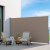 Instahut 1.8x3M Brown Side Awning - UV Resistant, Retractable Outdoor Sun Shade with Steel Frame for Patios & Balconies
