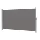 Instahut Side Awning 1.8x3M Grey Outdoor Retractable Privacy Screen UV Resistant Polyester and Steel Frame