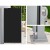 Instahut 2x3M Black Retractable Side Awning - UV & Tear Resistant Polyester, Steel Frame for Outdoor Privacy & Sun Shade