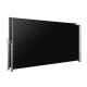 Instahut Retractable Side Awning 2x3M Black, UV Resistant Outdoor Privacy Screen, Tearproof Polyester, Steel Frame