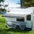 Weisshorn 12ft Caravan Awning Replacement Fabric - 18oz Vinyl, UV Protection, Water-Repellent, 340x242cm, Grey Fade