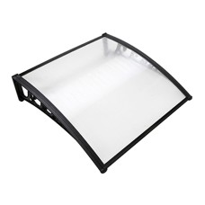 Instahut 1x1M Transparent Window Door Awning | UV Resistant & Modern Design | Durable 5mm Polycarbonate, Easy Install