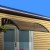 Instahut Window Door Awning 1x1.2m - Brown Polycarbonate Panel with Aluminium Bars, UV Rain Resistant, Easy DIY Install