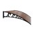 Instahut 1m x 2m Brown Window Awning & Door Canopy with 5mm UV-Resistant Polycarbonate Panel & Aluminium Frame