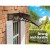 Instahut 1m x 2m Brown Window Awning & Door Canopy with 5mm UV-Resistant Polycarbonate Panel & Aluminium Frame