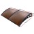 Instahut 1x2.4m Brown Window Door Awning - UV Resistant 5mm Polycarbonate Panel, Corrosion-Resistant Plastic Frame