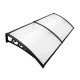 Instahut Transparent Window Door Awning 1x2.4m - Durable 5mm Polycarbonate Panel with Corrosion-Resistant Plastic Frame