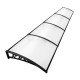 Instahut 1x4m Transparent Window Door Awning, 5mm Polycarbonate Panel, UV Resistant, with Black Plastic Brackets