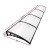 Instahut 1x4m Transparent Window Door Awning, 5mm Polycarbonate Panel, UV Resistant, with Black Plastic Brackets