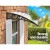 Instahut 1x4m Transparent Window Door Awning, 5mm Polycarbonate Panel, UV Resistant, with Black Plastic Brackets