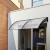 Instahut 1x4m Transparent Window Door Awning, 5mm Polycarbonate Panel, UV Resistant, with Black Plastic Brackets