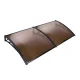 Instahut 1x2M Window Door Awning Canopy, Brown PC Panel & Black Plastic Frame, UV & Rain Resistant, Easy DIY Install