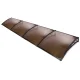 Instahut Window Awning Door Canopy 1m x 4m - Brown Polycarbonate Sheet, Black Plastic Frame, UV & Rain Resistant