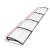 Instahut 1m x 4m Transparent Window Awning & Door Canopy, Black Plastic Frame, UV-Resistant, Durable Polycarbonate Sheet