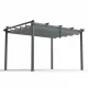 Instahut 3x4m Aluminium Frame Gazebo Pergola with Adjustable UV-Resistant Canopy, Water Resistant, Grey Outdoor Shelter