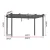 Instahut 3x4m Aluminium Frame Gazebo Pergola with Adjustable UV-Resistant Canopy, Water Resistant, Grey Outdoor Shelter Instahut 3x4m Aluminium Frame Gazebo Pergola with Adjustable UV-Resistant Canopy, Water Resistant, Grey Outdoor Shelter