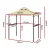 Instahut Beige Grill Gazebo 243x150x250cm - UV Resistant Steel Frame, Polyester Fabric, Hanging Hooks, Bottle Opener