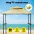 Instahut Beige Grill Gazebo 243x150x250cm - UV Resistant Steel Frame, Polyester Fabric, Hanging Hooks, Bottle Opener