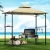 Instahut Beige Grill Gazebo 243x150x250cm - UV Resistant Steel Frame, Polyester Fabric, Hanging Hooks, Bottle Opener