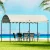 Instahut 4x3m Iron Art Gazebo Marquee - UV & Water-Resistant PE Tent for Weddings, Camping, Parties - Beige Canopy