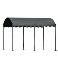 Instahut 4x3m Iron Art Gazebo Marquee - UV & Water-Resistant Outdoor Wedding Tent, Steel Frame, Easy Setup, Grey