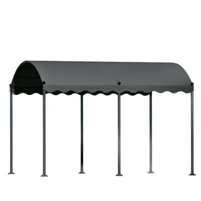 Instahut 4x3m Iron Art Gazebo Marquee - UV & Water-Resistant Outdoor Wedding Tent, Steel Frame, Easy Setup, Grey