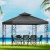 Instahut 3x3m Iron Art Gazebo Marquee Tent - Elegant Grey PE Fabric, UV & Water Resistant, Steel Frame, Easy Assembly