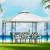 Instahut 3x3m Iron Art Gazebo - Elegant White Outdoor Wedding Tent, Water & UV Resistant, Easy Assembly, 1-Year Warranty